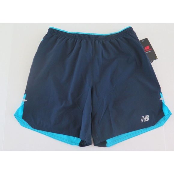 New Balance MS01243 Men's Sz XLarge Navy Blue Impact Run 7" Shorts - Picture 1 of 5